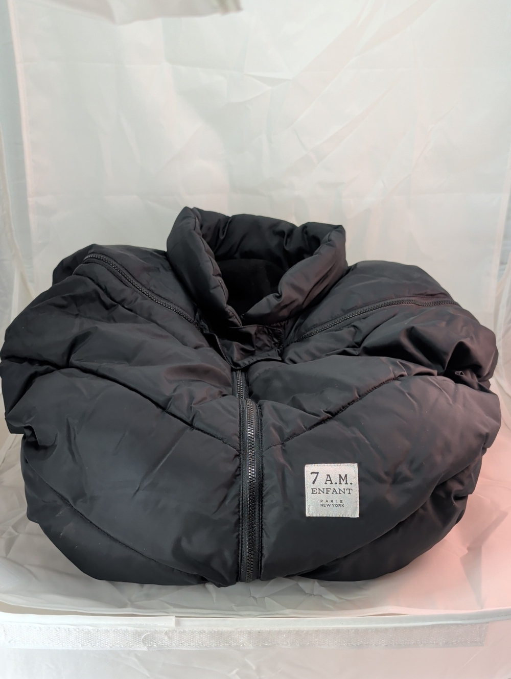 7 AM Enfant Black Puffy Baby Car Seat Cover Cocoon